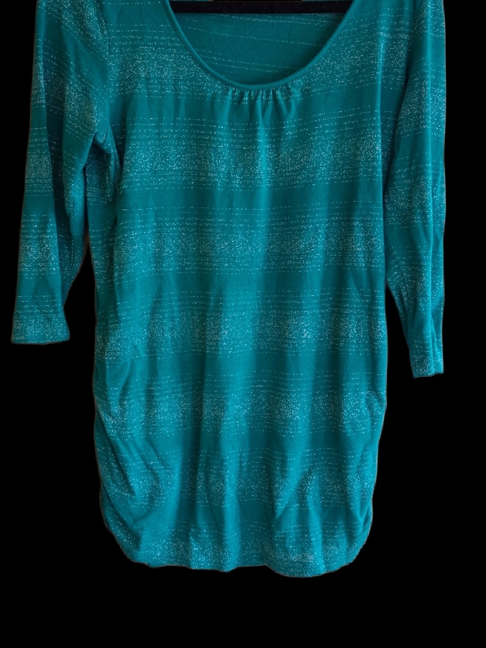 Maternity Large Shiny Teal Top